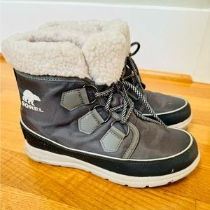 SOREL Explorer Carnival Waterproof Boot with Faux Fur Collar